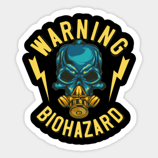 WARNING BIOHAZARD CORONAVIRUS COVID-19  T-SHIRT DESIGN Sticker